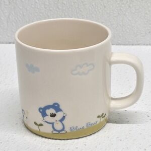 Morning Glory Blue Bear & Blue Penguin Mug Made In Korea